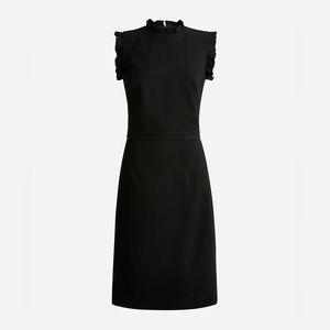 J.Crew Ruffle-trim sheath dress in stretch crepe BP646